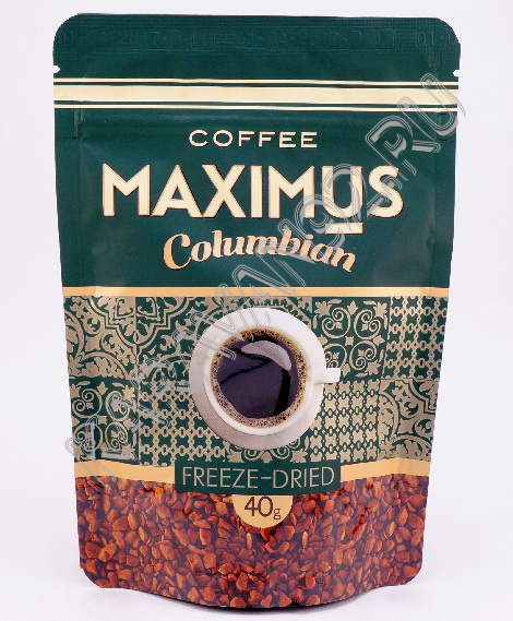 Кофе Максимус Columbian натуральный растворимый сублимированный 40г