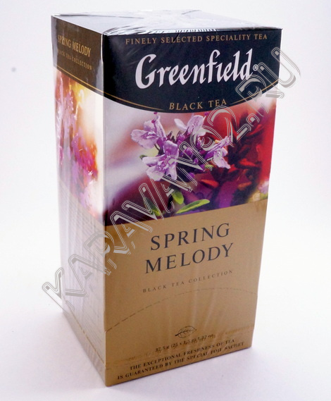 Чай черный со вкусом фруктов и душистых трав Гринфилд Spring Melody 25пак*1,5г