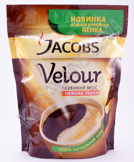 Кофе Якобс Velour натуральный растворимый порошкообразный 140г