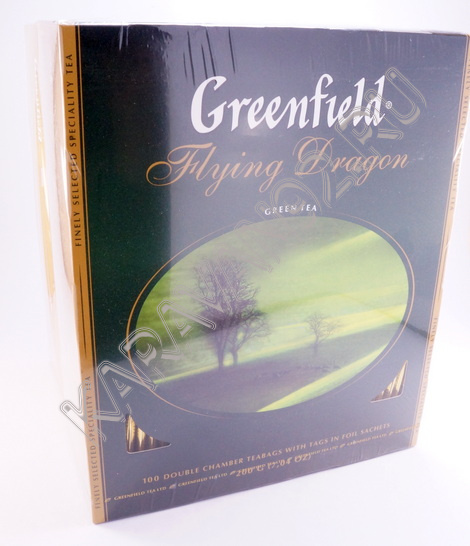 Чай Гринфилд зеленый Flying dragon 100пак*2г