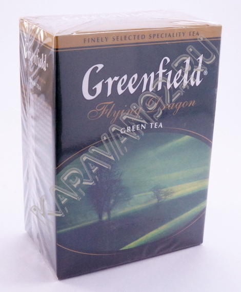 Чай Гринфилд зеленый листовой Flying dragon 100г