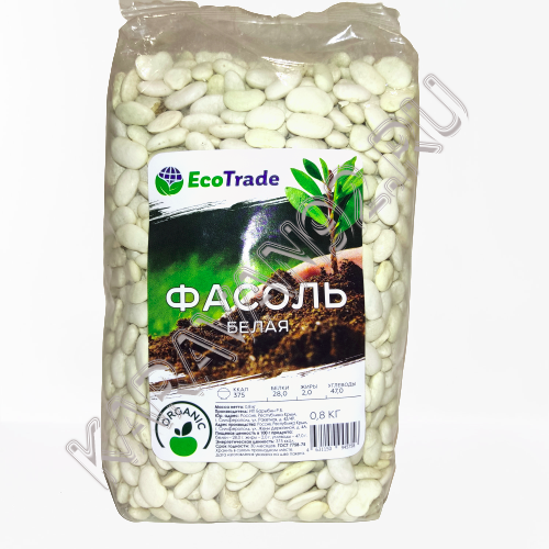 Фасоль белая EcoTrade 800г 