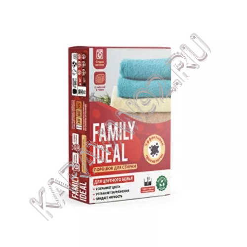 FAMILY IDEAL Стиральный порошок автомат для Цветного белья 350 г