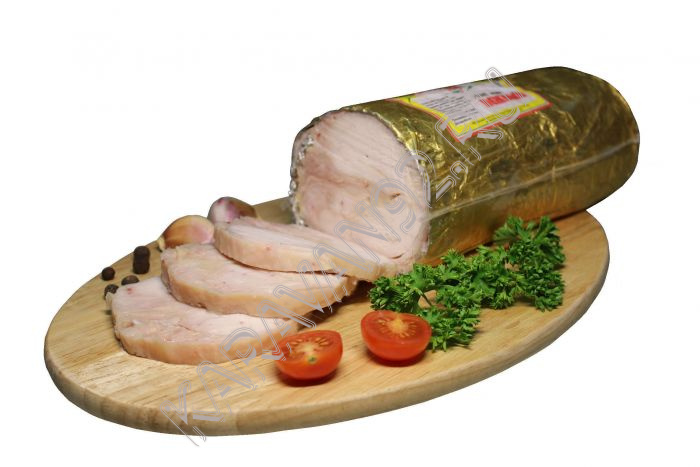 Рулет варёно-запечённый "Родной Продукт" куриный из белого мяса