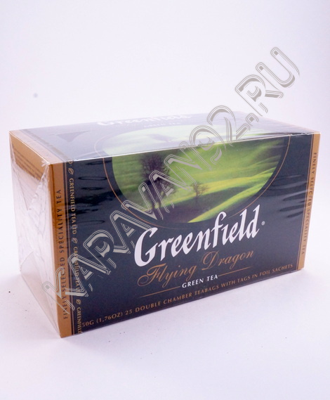 Чай Гринфилд зеленый Flying dragon 25пак*2г