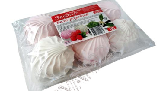 Зефир бело-розовый 225гр 