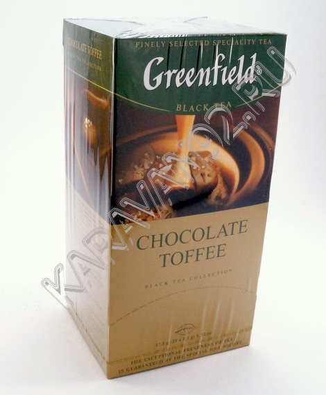 Чай черный ароматизированный с карамелью Гринфилд Chocolate Toffe 25пак*1,5г