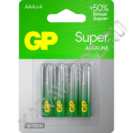 Батарейки GP Super мини ААА 4 шт 