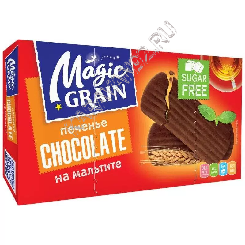 Печенье Magic Grain Chocolate сдобное на мальтите, 170г