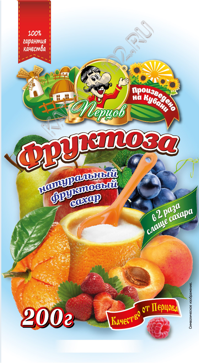 Фруктоза (натуральный фруктовый сахар) 200 г Перцов 