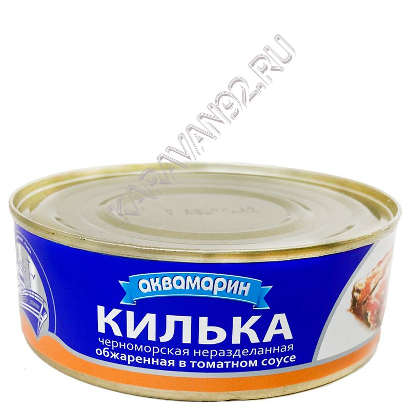 Килька Обжаренная,в томатном соусе "Аквамарин" 240г 
