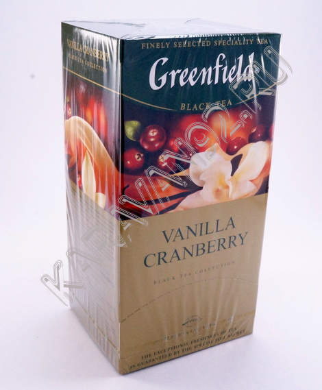 Чай черный со вкусом клюквы и ванили Гринфилд Vanilla Cranberry 25пак*1,5г