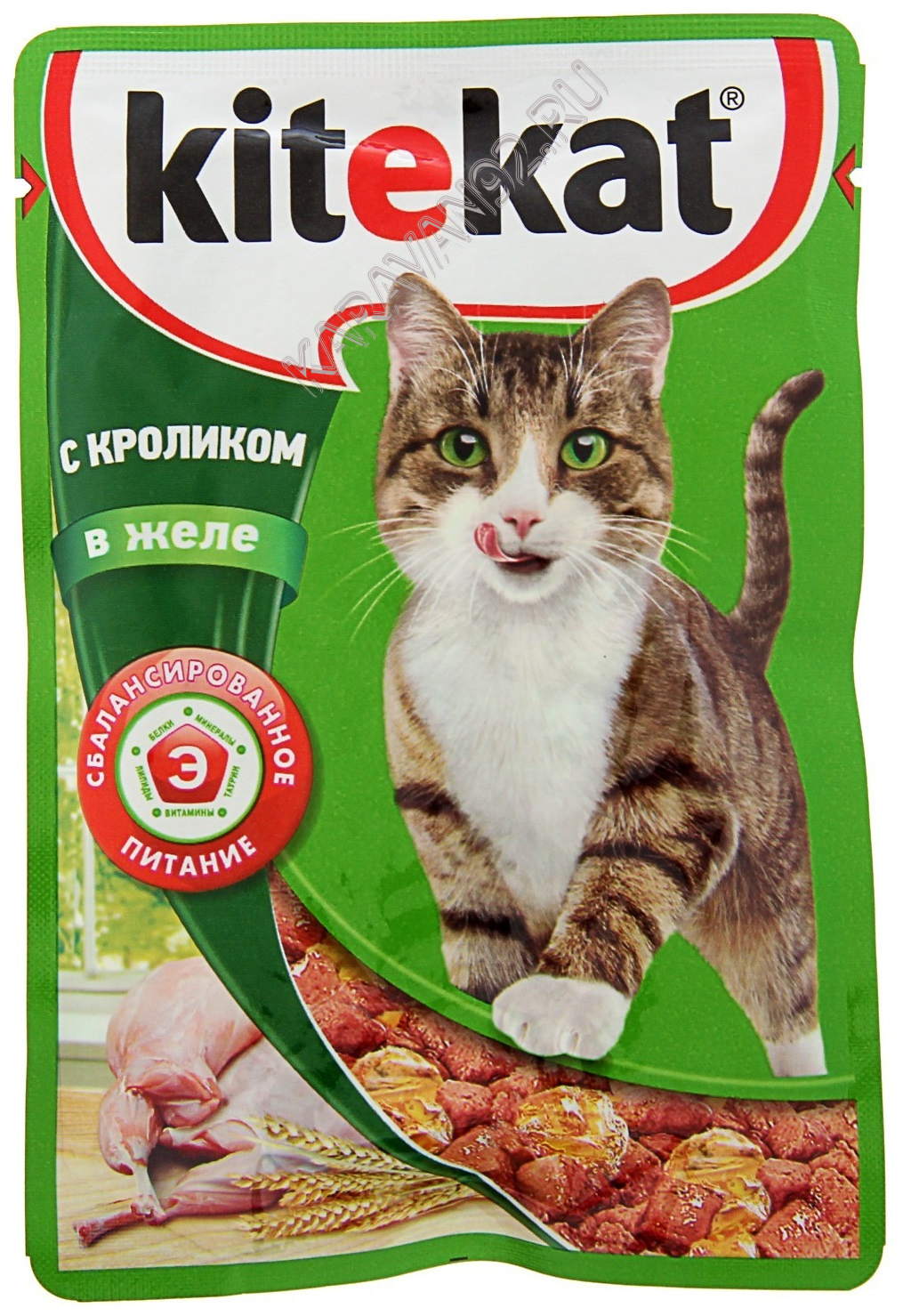 Корм для котов Kitekat Кролик в желе 85г