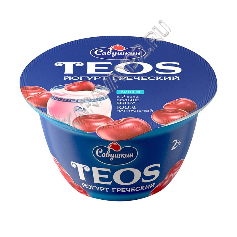 Йогурт греческий TEOS вишня 2% 140г