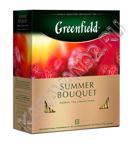 Чайный напиток со вкусом малины Гринфилд Summer Bouquet 100 пак*1,5г