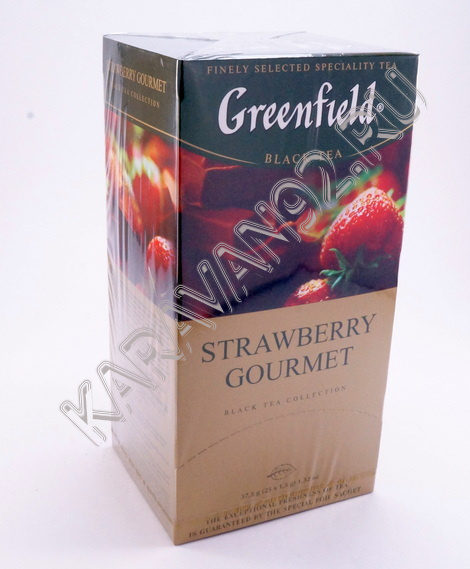 Чай черный со вкусом шоколада и клубники Гринфилд Strawberry Gourmet 25пак*1,5г