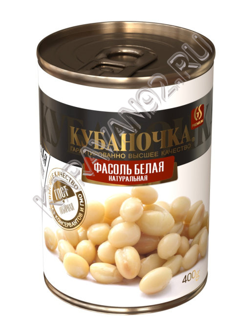 Фасоль белая натуральная Кубаночка 400 г