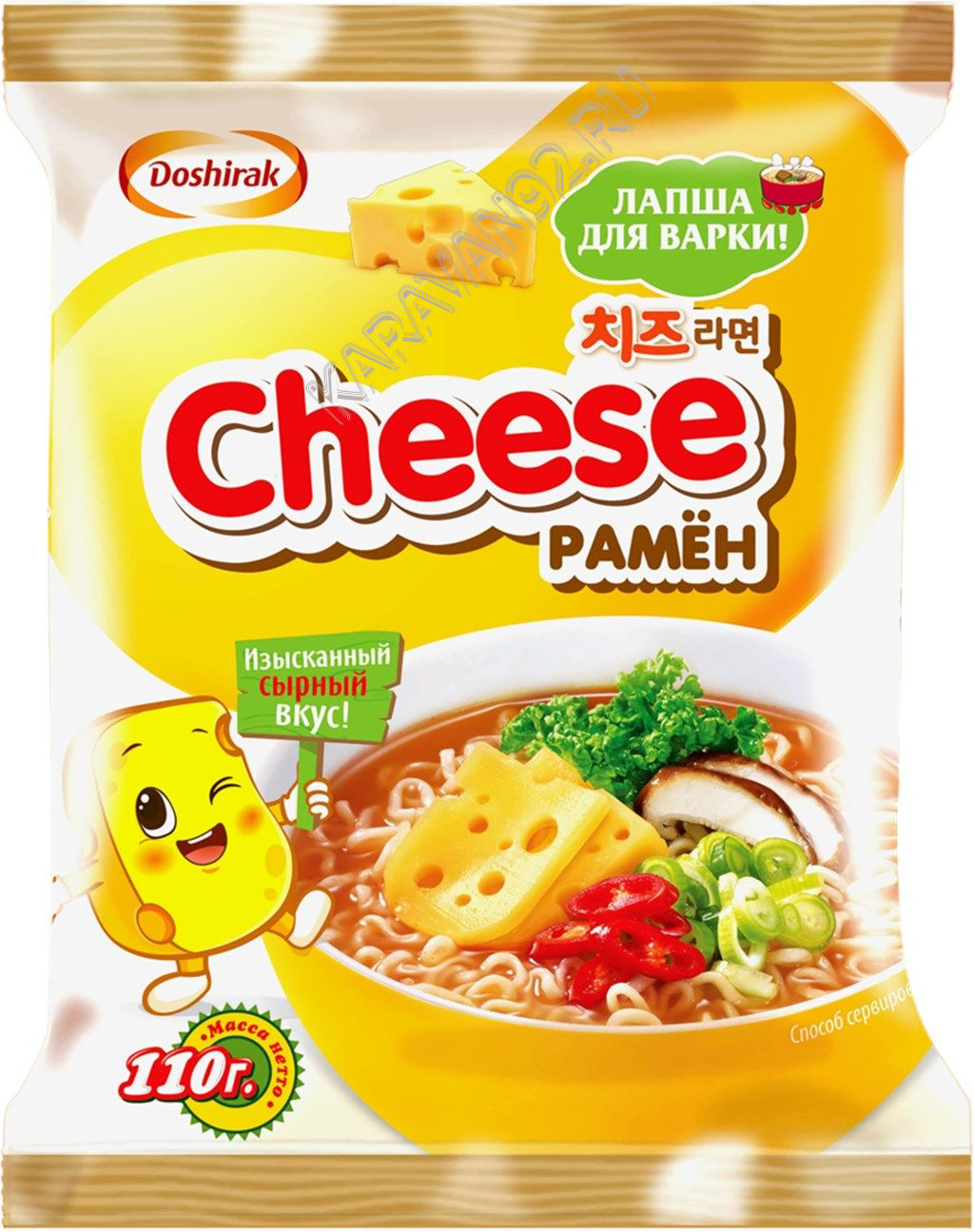 Лапша Доширак Cheese рамён с сыром 110гр 1/20