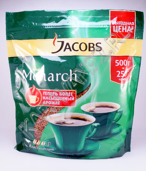Кофе Якобс Monarch натуральный растворимый сублимированный 500г