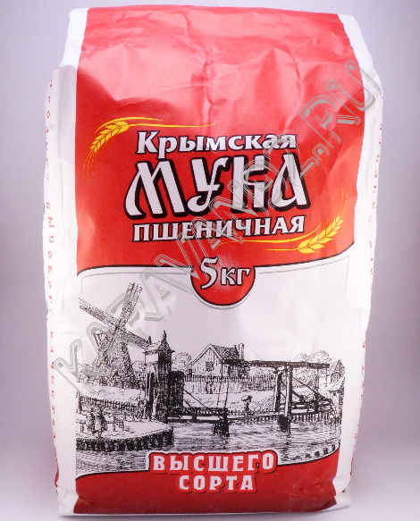Мука пшеничная высший сорт Крымская 5кг