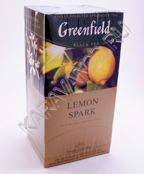 Чай черный со вкусом лимона Гринфилд Lemon Spark 25пак*1,5г