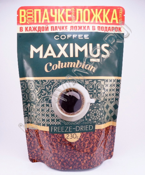 Кофе Максимус Columbian натуральный растворимый сублимированный 230г